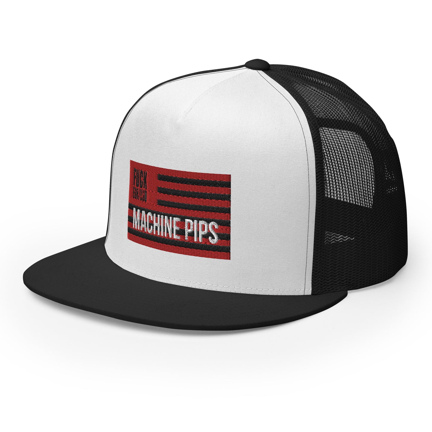 MACHINE PIPS Trucker Cap BLACK/WHITE