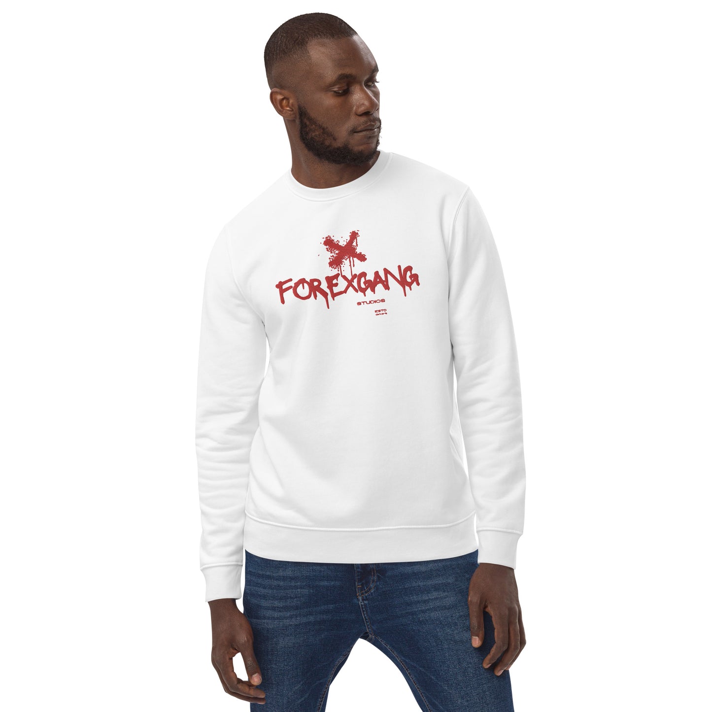 FOREXGANG X Graffiti Cross sweatshirt White