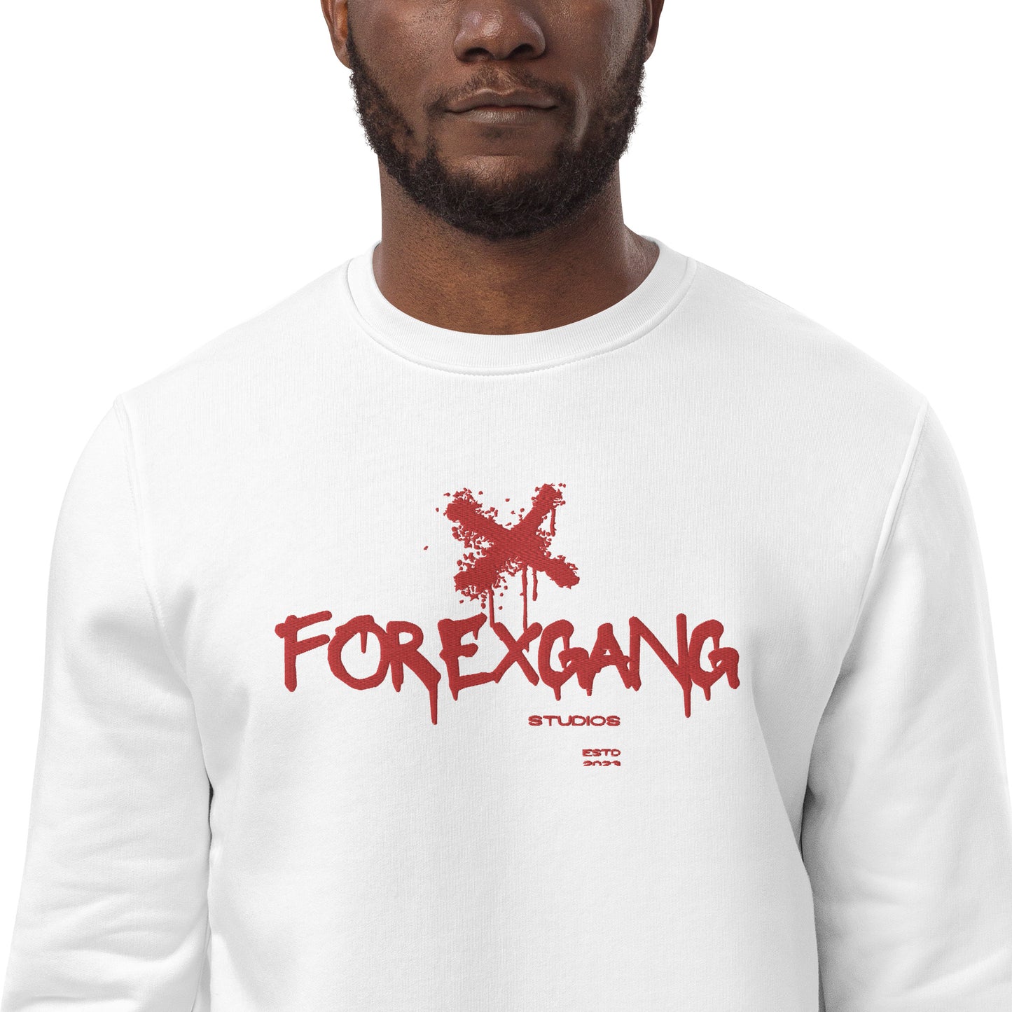 FOREXGANG X Graffiti Cross sweatshirt White