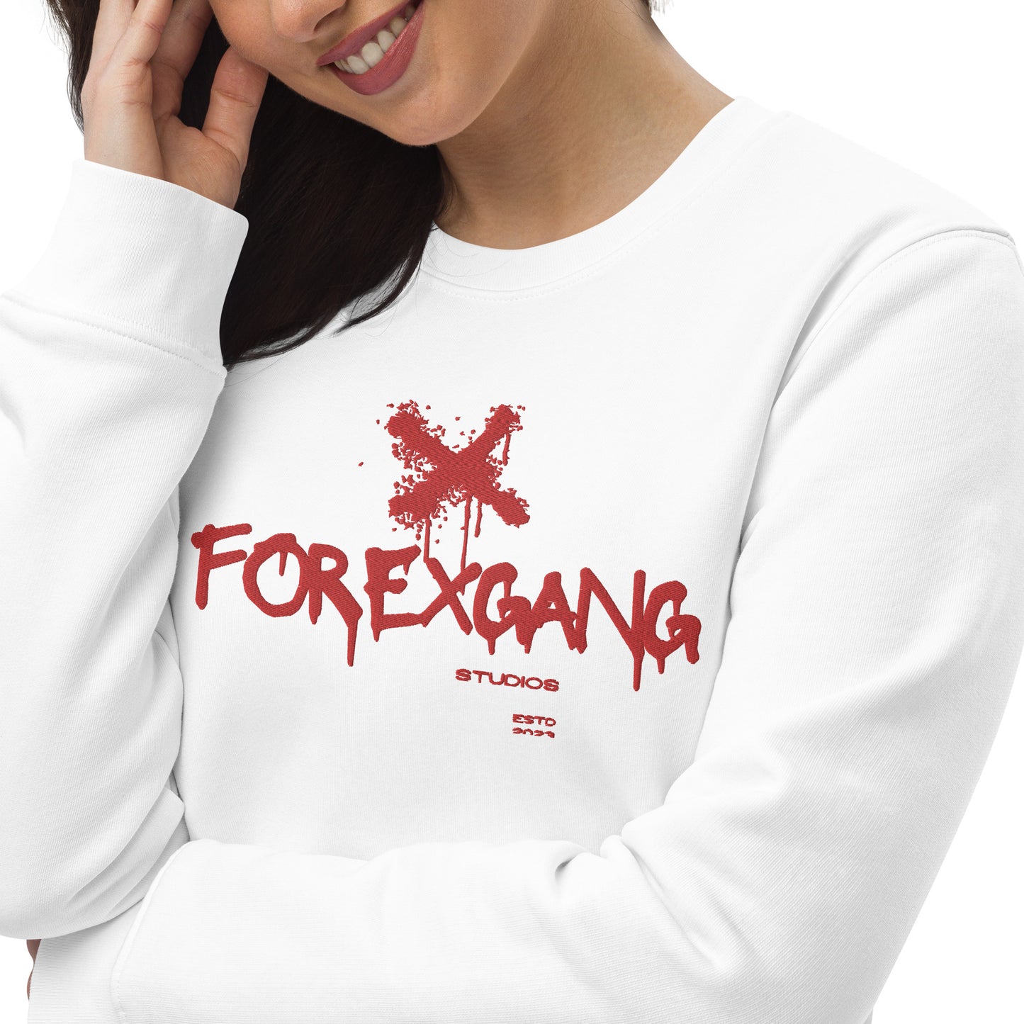 FOREXGANG X Graffiti Cross sweatshirt White