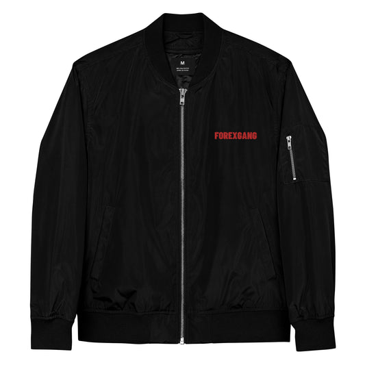 FUCK THE MARKET Bombers Jacket Red