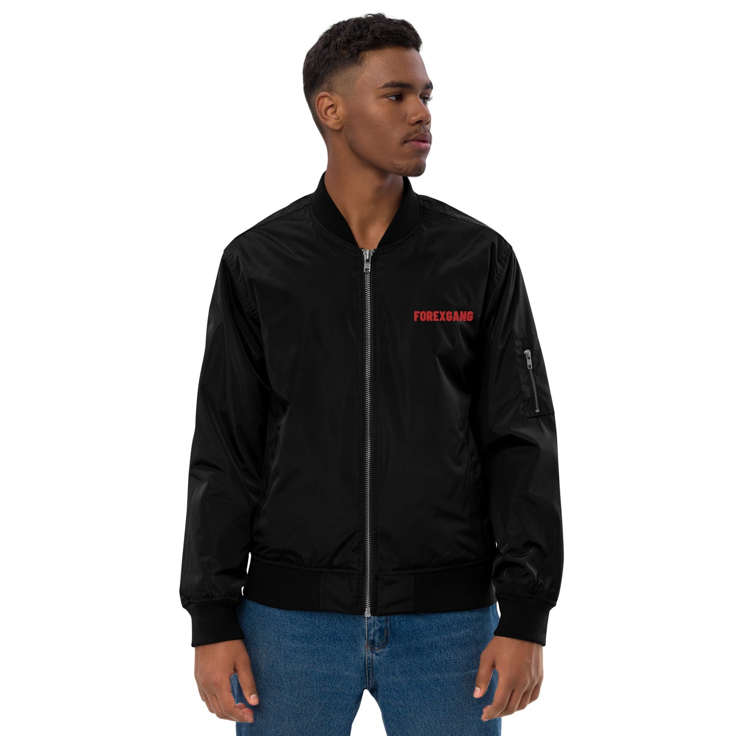 FUCK THE MARKET Bombers Jacket Red