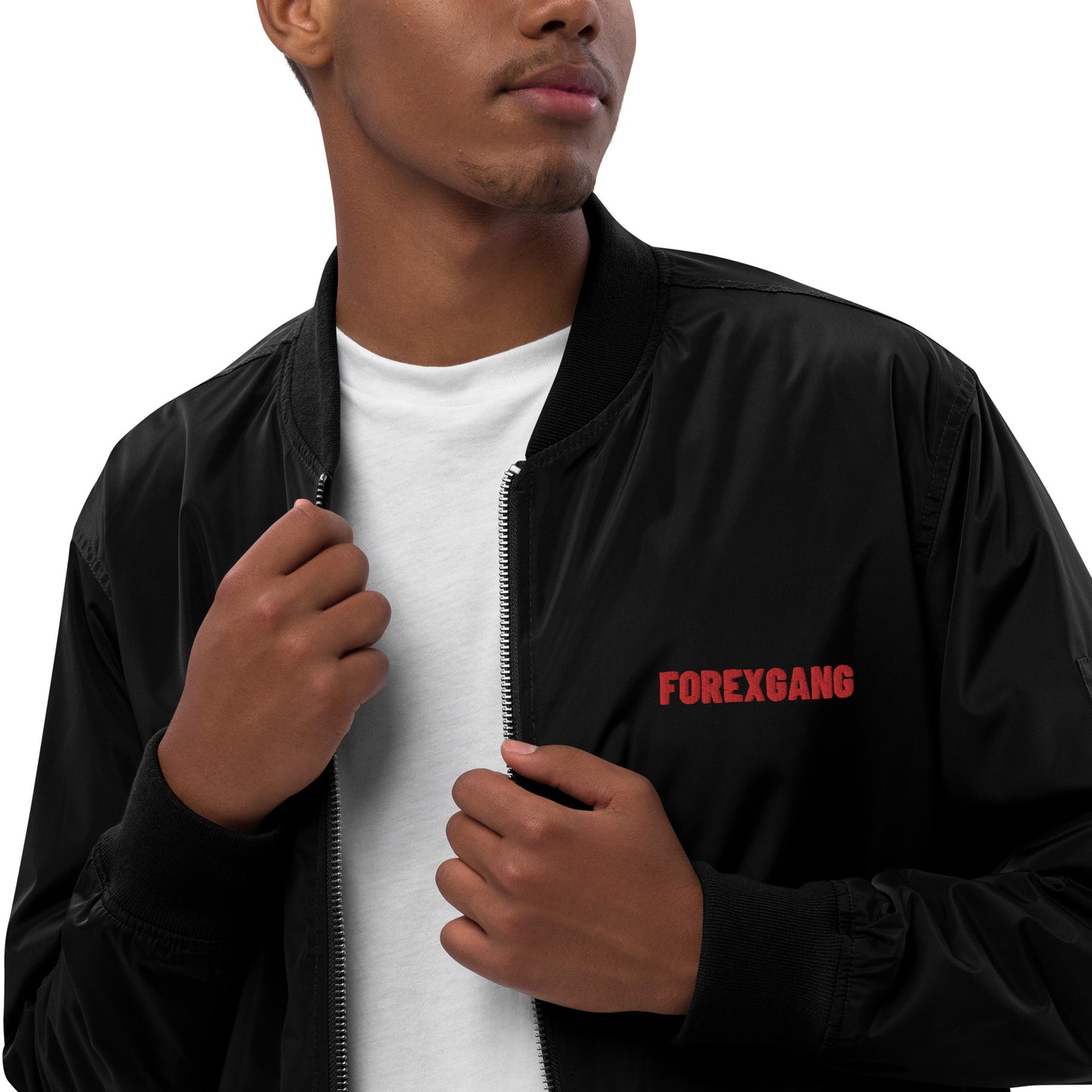 FUCK THE MARKET Bombers Jacket Red