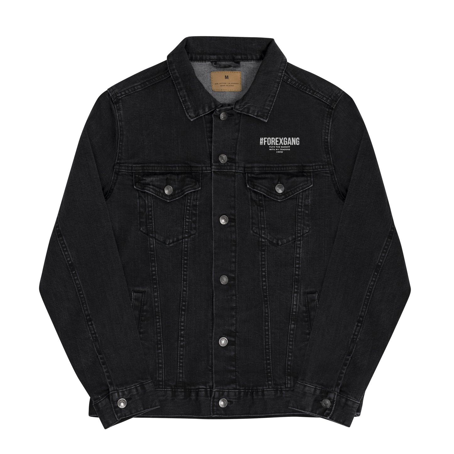 FOREXGANG X Graffiti Cross denim jacket Black